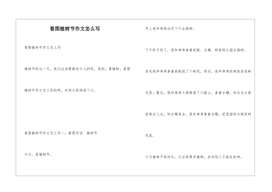 看图植树节作文怎么写_第1页