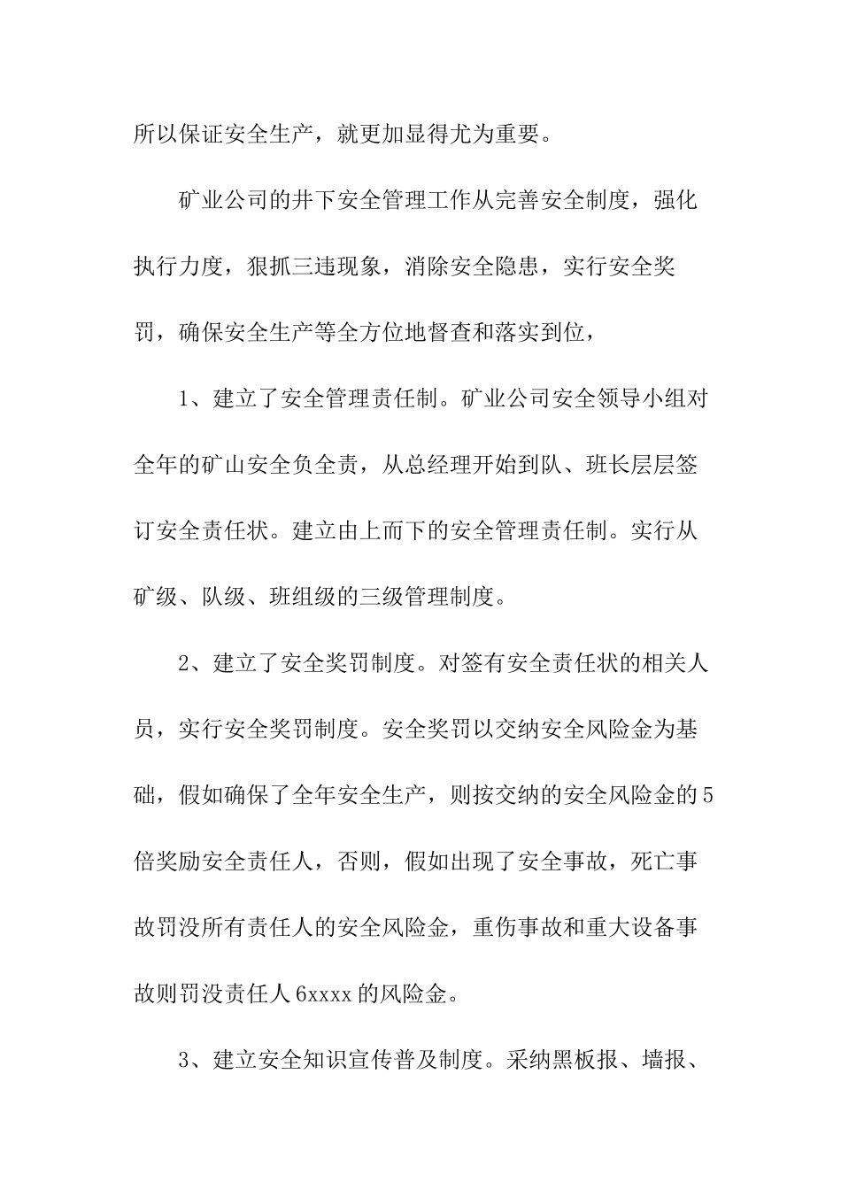 矿业公司年度工作总结_第3页