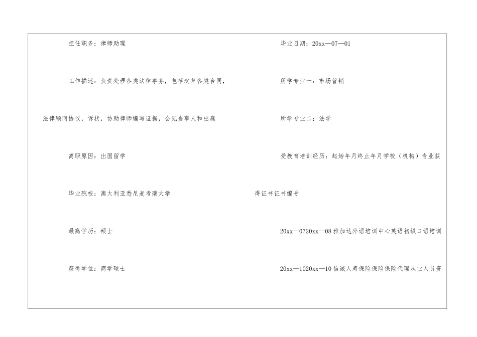 研究生求职简历模板_第3页