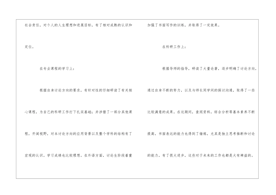 研究生自我鉴定500字_第2页