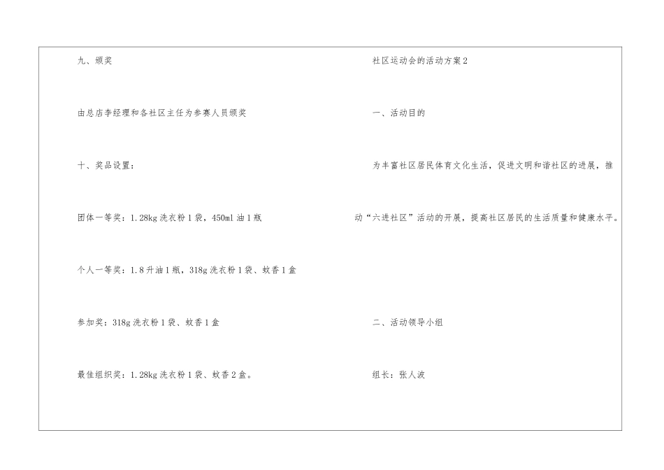 社区运动会的活动方案5篇_第3页