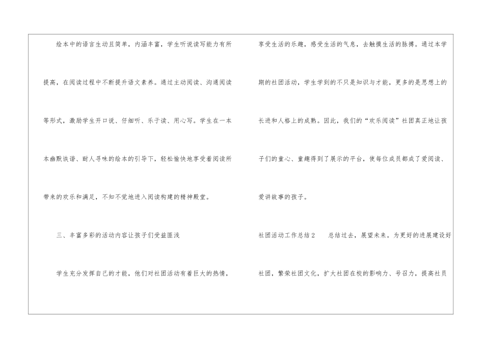 社团活动工作总结_第2页