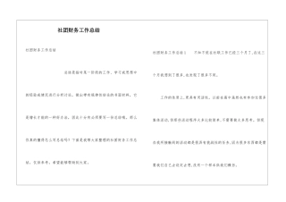 社团财务工作总结