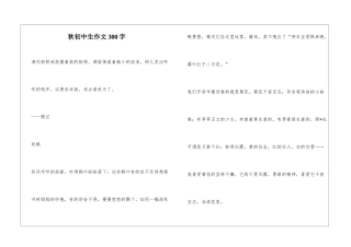 秋初中生作文300字