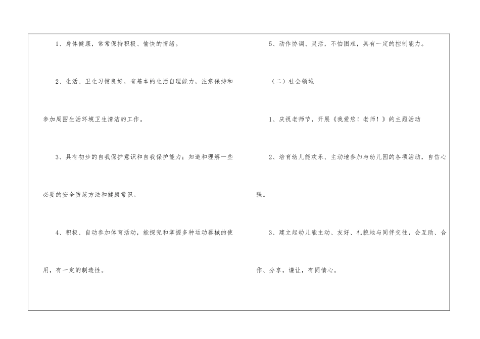秋季幼儿园大班保教教学计划_第3页