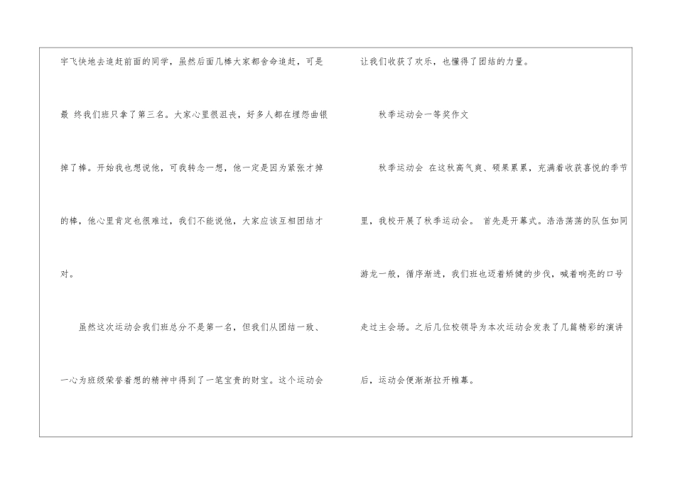 秋季运动会一等奖作文_第3页