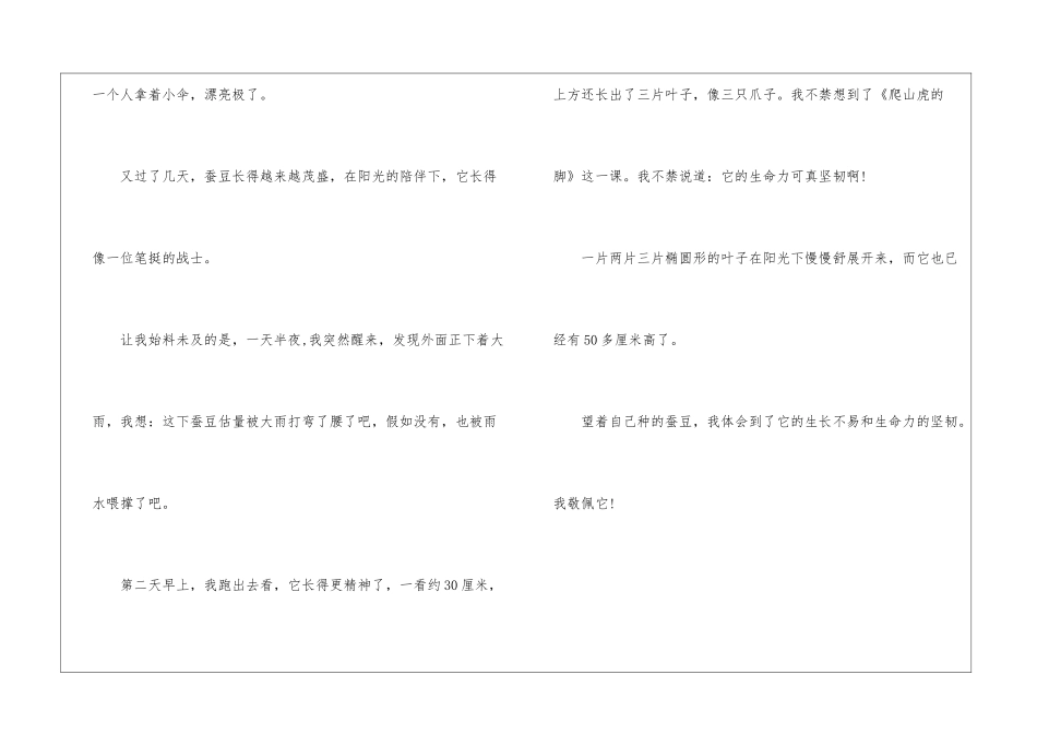 种蚕豆-观察植物作文550字-_第2页