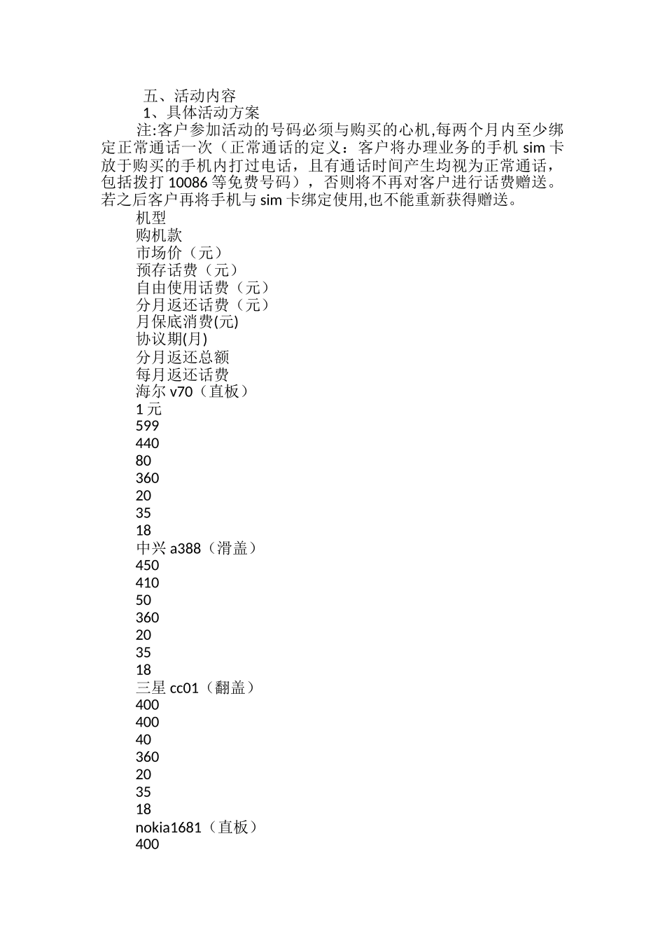 移动活动方案_第2页