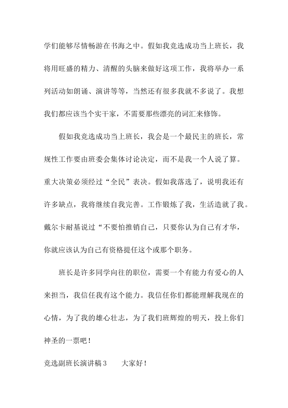 竞选副班长演讲稿(汇编15篇)_第3页