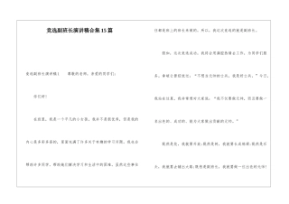 竞选副班长演讲稿合集15篇