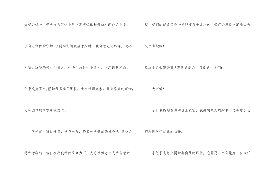 竞选小组长演讲稿_第3页