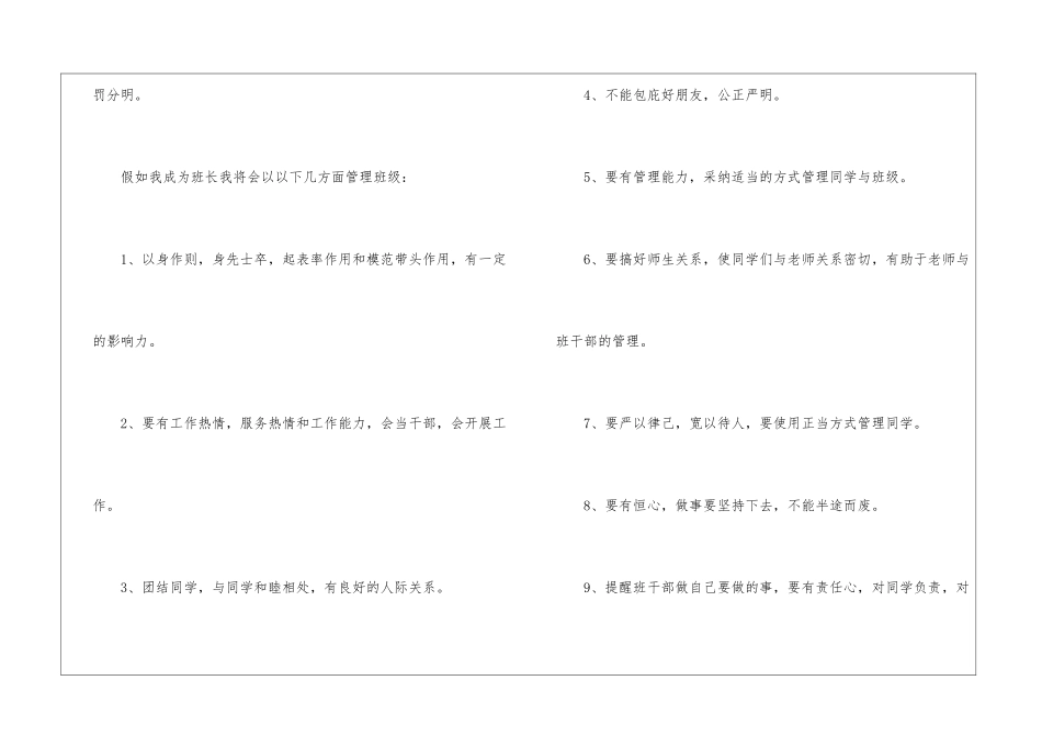 竞选班长的演讲稿模板集合六篇_第3页