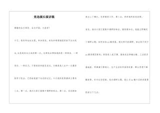 竞选镇长演讲稿