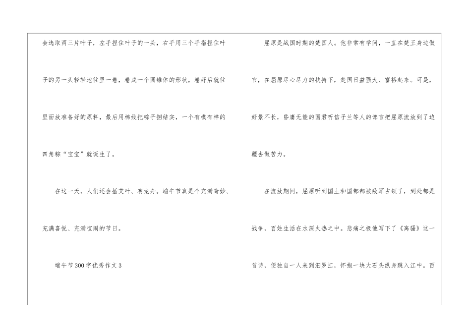 端午节300字优秀作文-小学端午节优秀作文_第3页