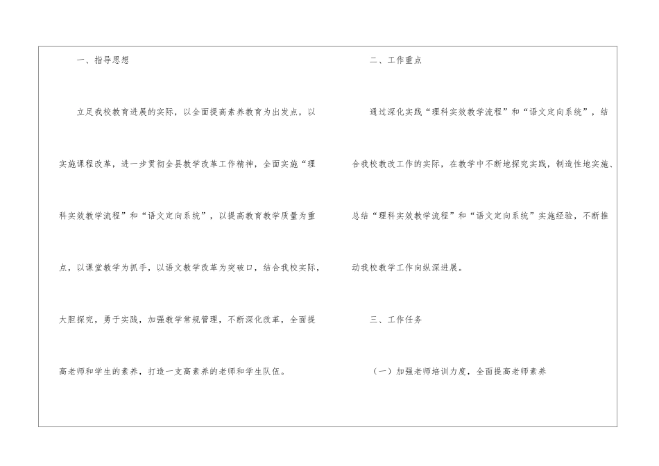 第二学期教导工作计划模板锦集十篇_第2页