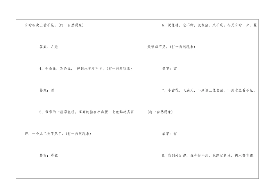 简单儿童谜语大全以及答案_第2页