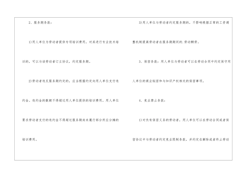 简易的劳动合同书_第3页