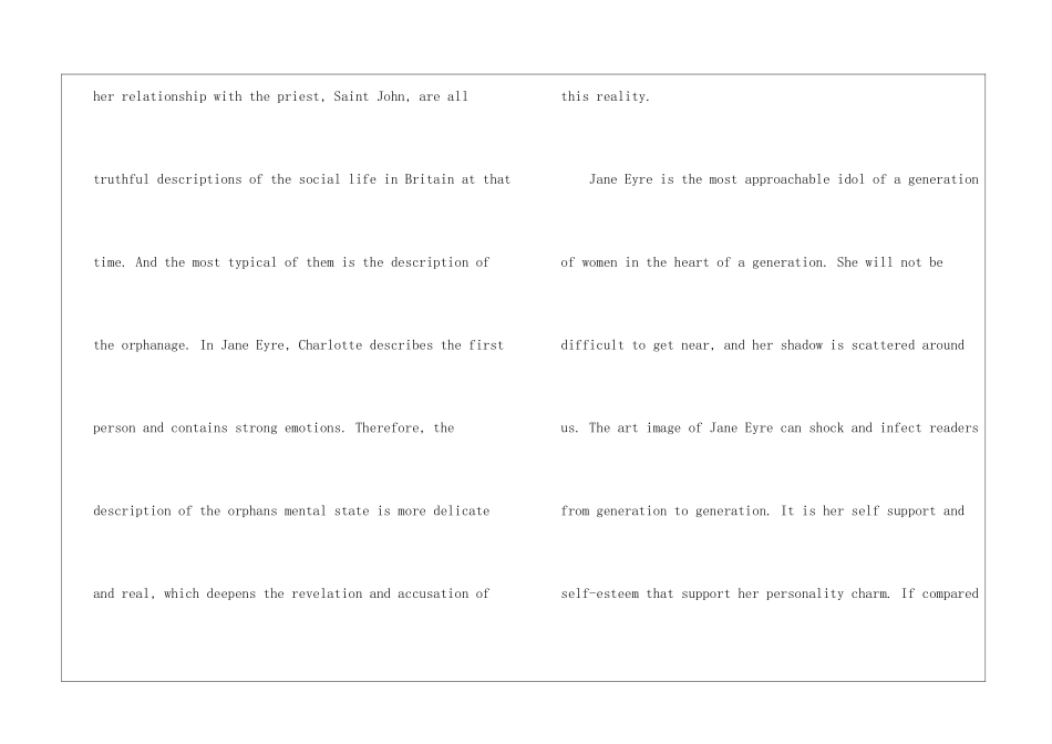 简爱中学生英文读后感-英文读后感_第3页