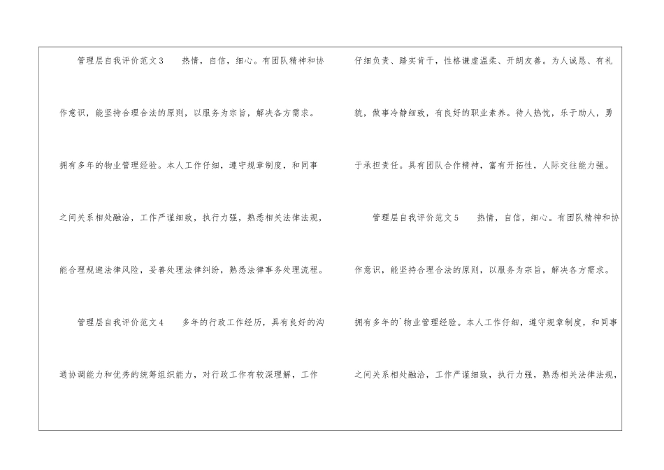 管理层自我评价_第2页
