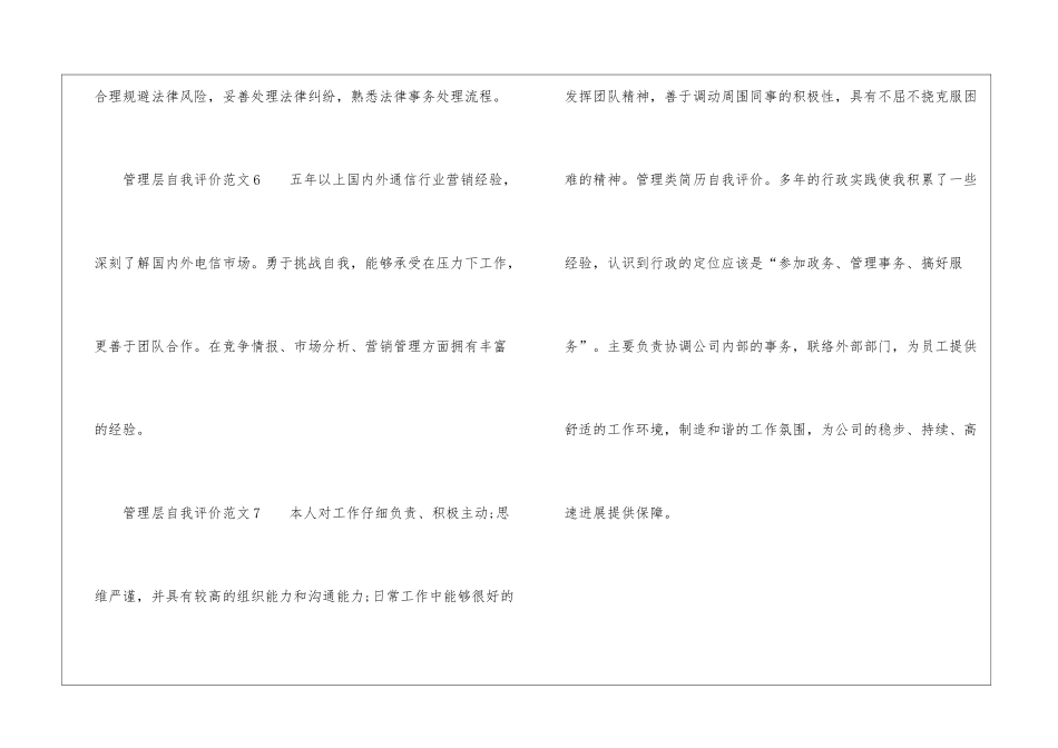 管理层自我评价_第3页