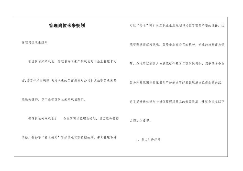 管理岗位未来规划_第1页