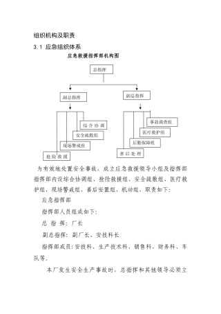 某公司应急救援组织机构及职责