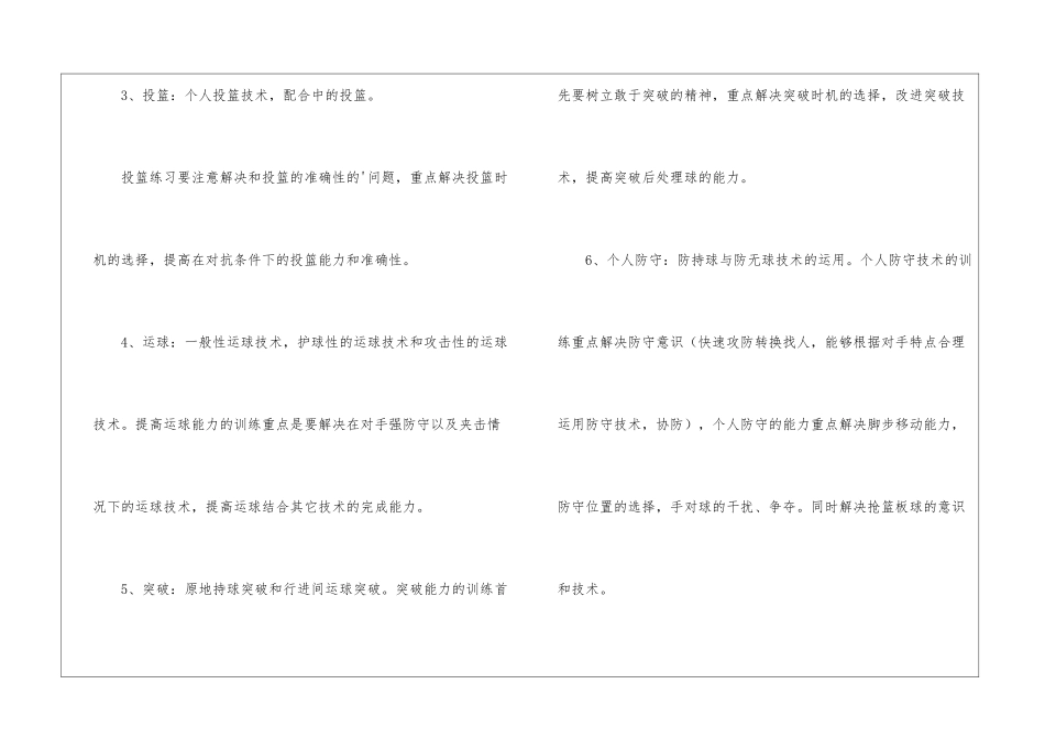 篮球训练计划模板_第3页
