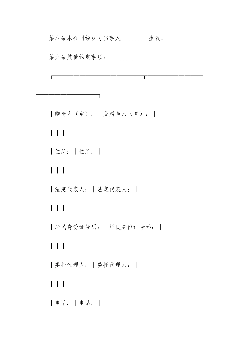 精品赠与合同模板6篇_第3页