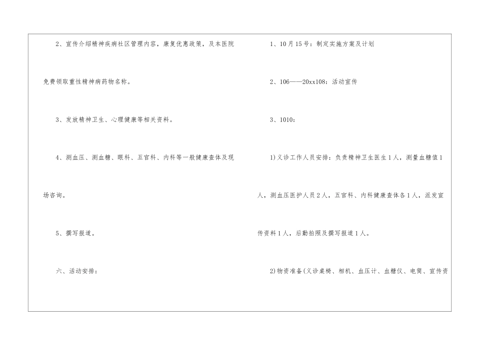 精神卫生宣传活动方案_第3页