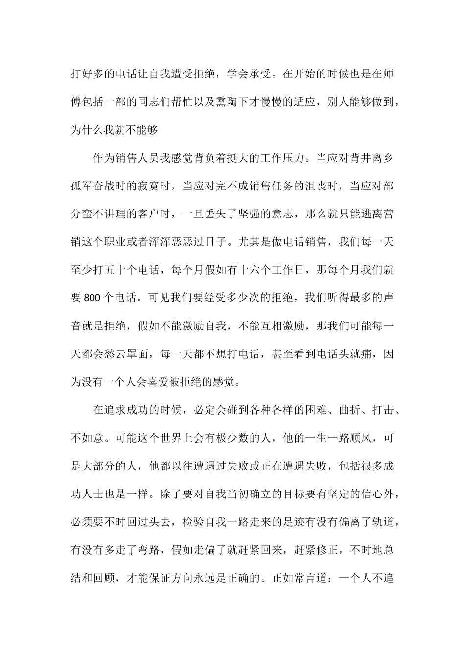 精编公司电话销售员工个人总结2024年_第2页