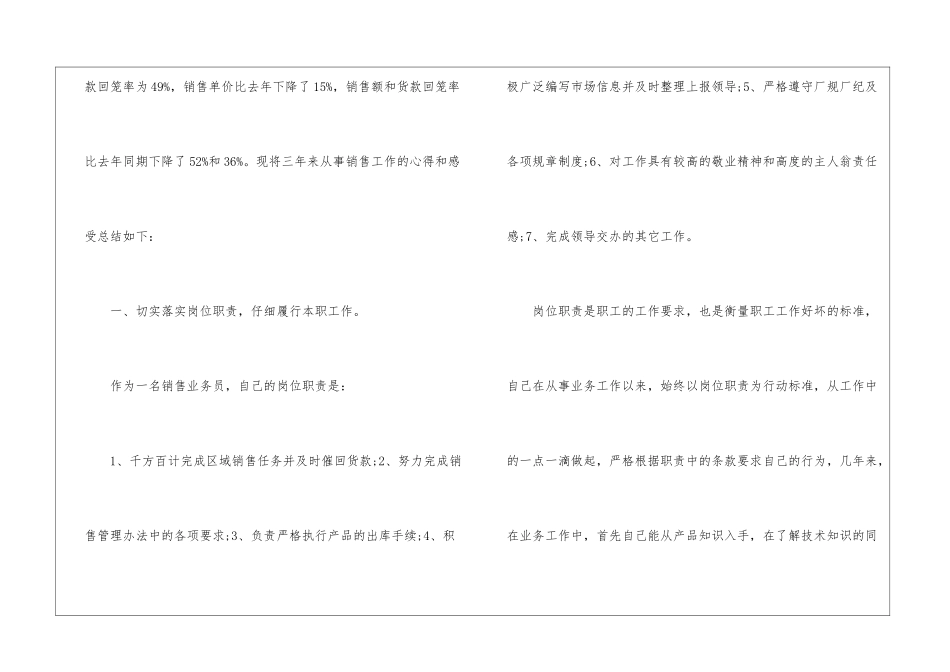 精选业务员年终总结模板汇总5篇_第2页
