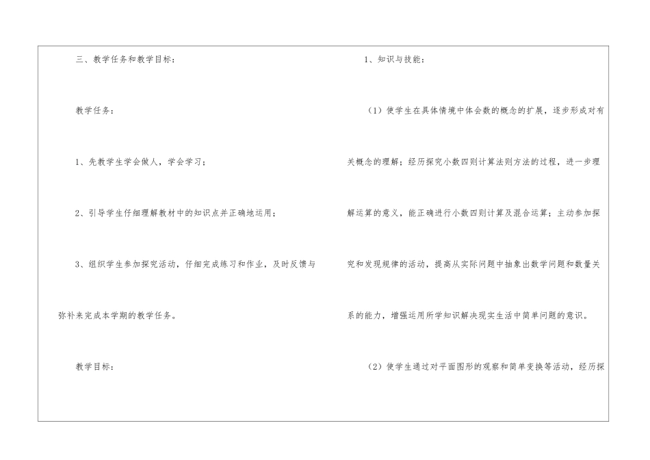 精选五年级上册数学教学计划模板汇编7篇_第3页