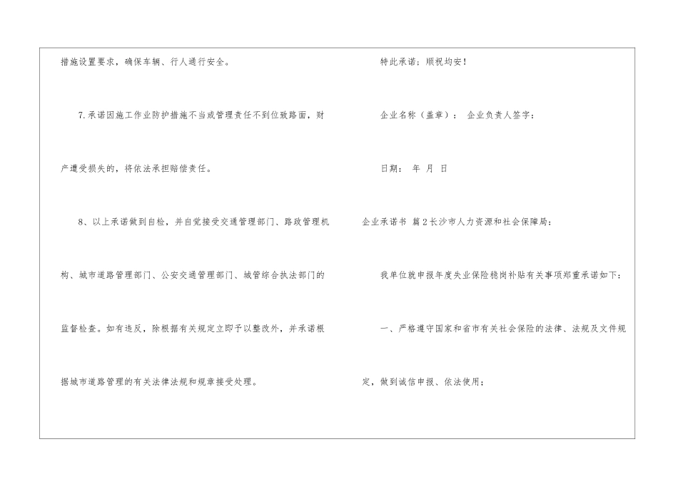 精选企业承诺书八篇_第3页
