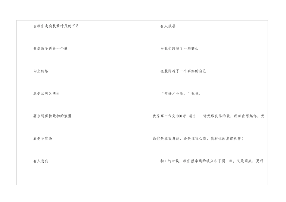 精选优秀高中作文300字八篇_第3页