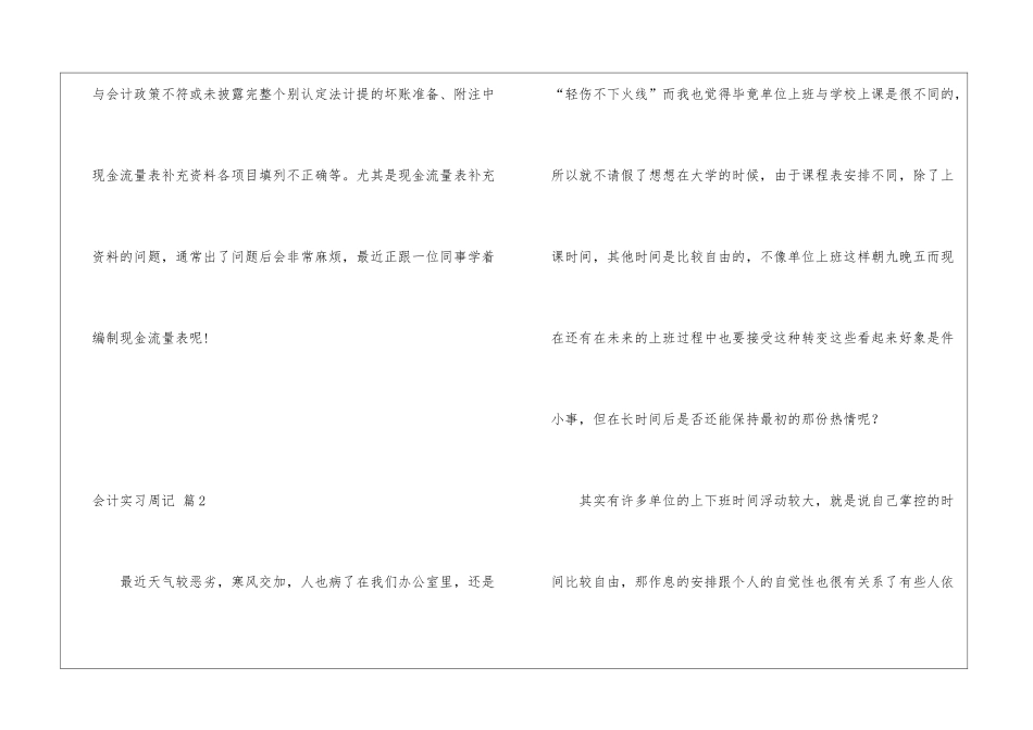 精选会计实习周记集合5篇_第2页