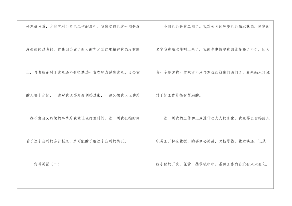 精选会计实习报告周记4篇_第3页