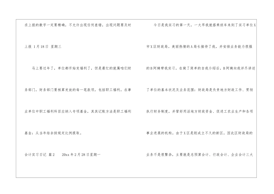 精选会计实习日记模板八篇_第2页