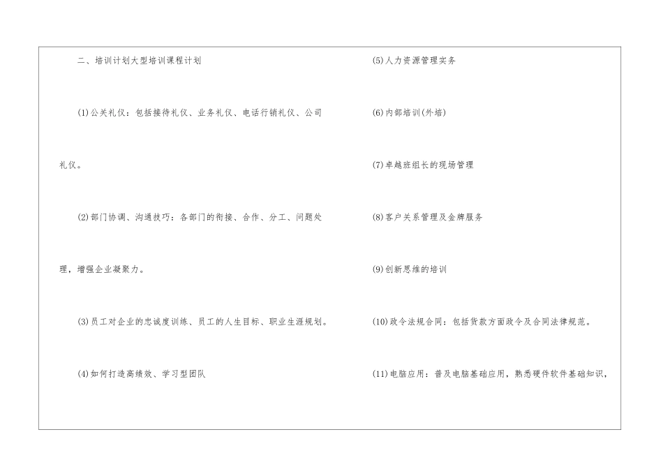 精选公司培训计划方案3篇_第2页