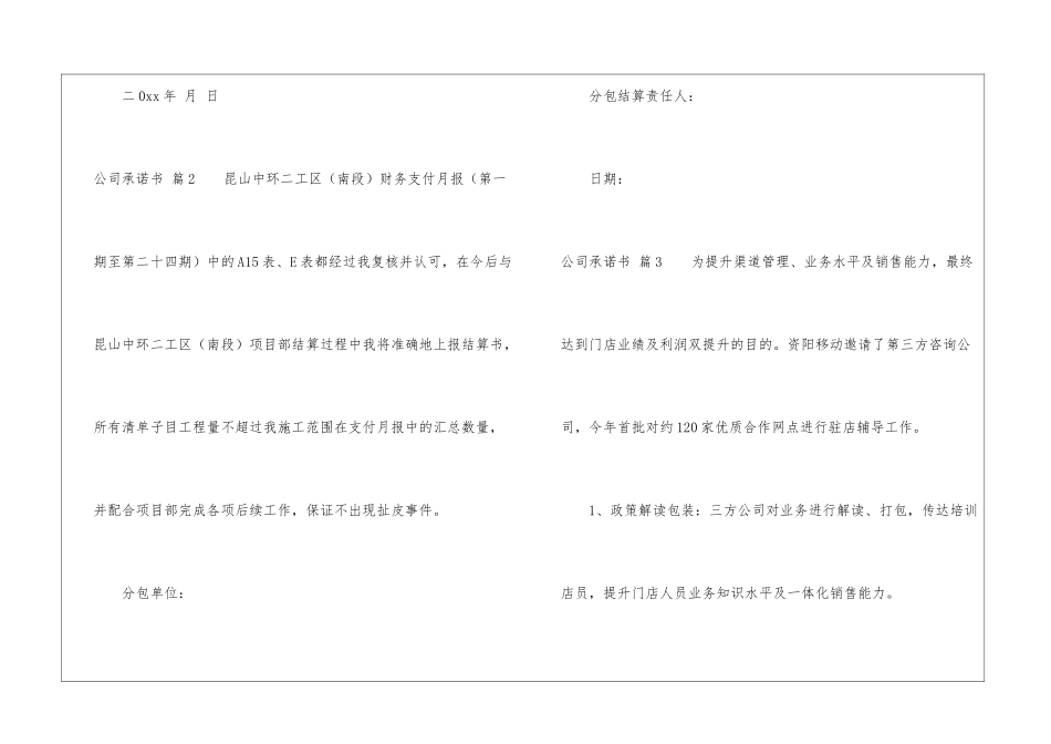 精选公司承诺书模板七篇_第3页