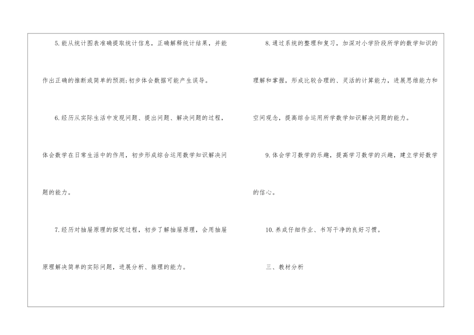 精选六年级下册数学教学计划集锦8篇_第3页