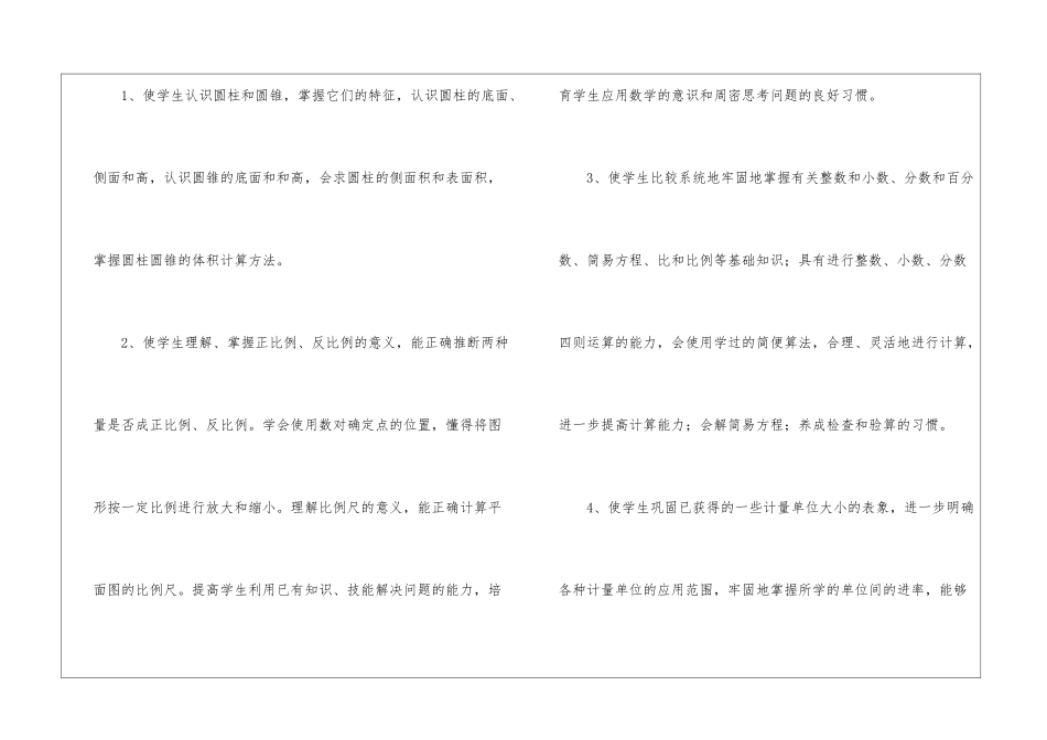 精选六年级下册数学教学计划3篇_第3页
