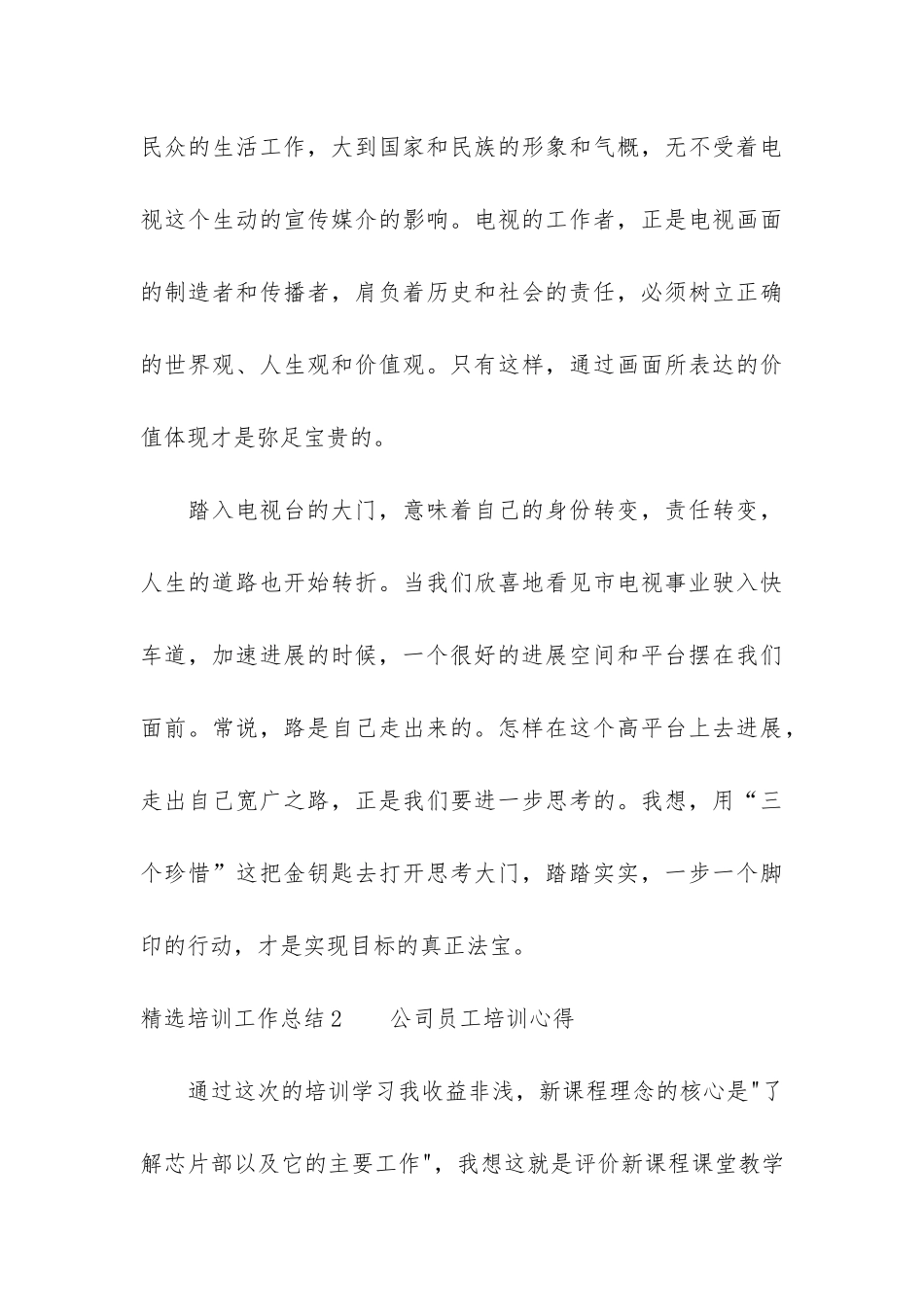 精选培训工作总结3篇_第3页