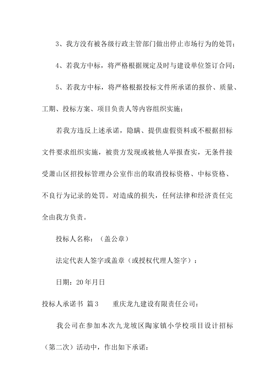 精选投标人承诺书三篇_第3页