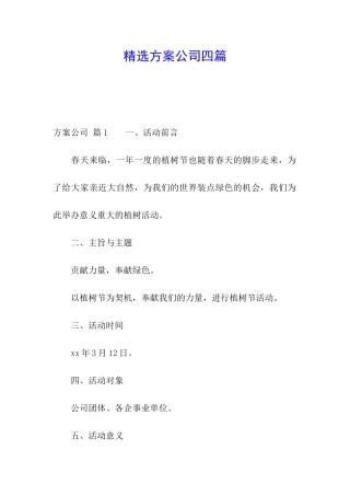 精选方案公司四篇