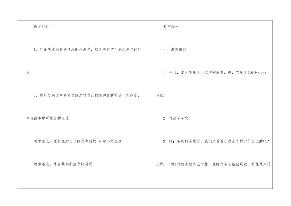 精选狮子和鹿教案3篇_第3页