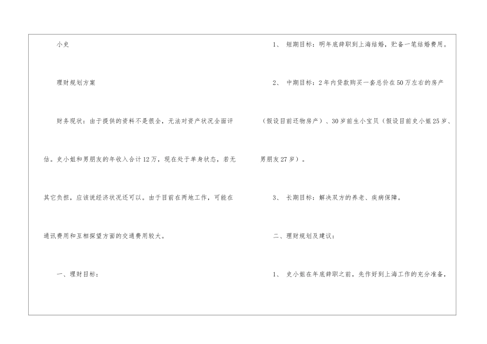 精选理财计划模板五篇_第2页