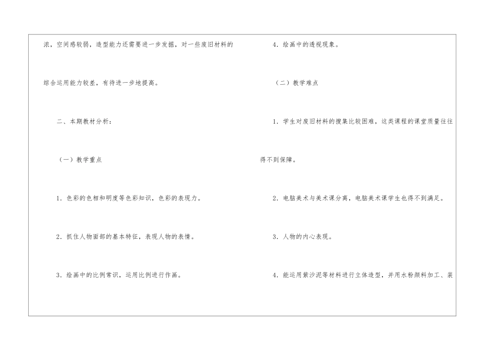 精选美术教学计划模板汇编5篇_第2页