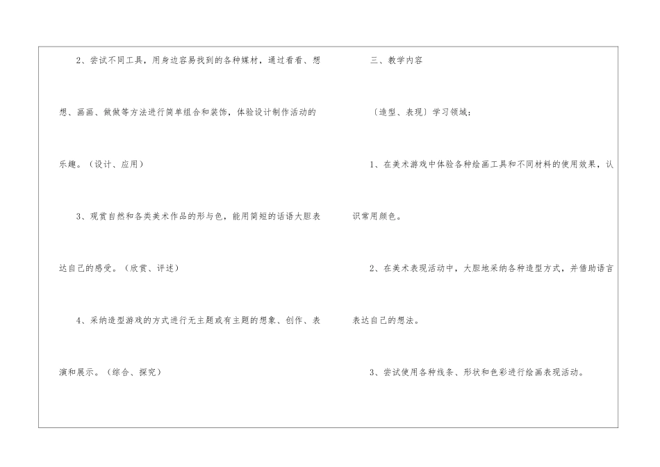 精选美术教学计划汇总5篇_第3页