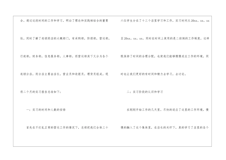 精选药店实习总结3篇_第2页