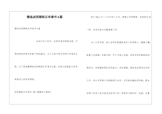 精选试用期转正申请书4篇